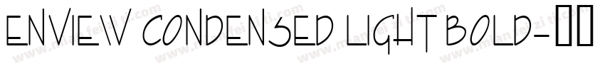 Enview Condensed Light Bold字体转换